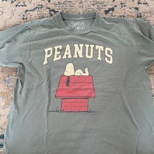 Peanuts Snoopy Graphic Tee - Olive Green